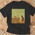 ゴッホ ひまわり おもしろい 猫 アート 絵画 Tシャツ 高齢者への贈り物