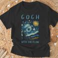 ゴッホ ゴッホ 流れる星月夜 美術史 駄洒落ユーモア Tシャツ 高齢者への贈り物