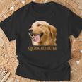 ゴールデンレトリバーの顔 ゴールデンレトリバーの犬の恋人 Tシャツ 高齢者への贈り物