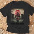 サムライ ビッグフット 日本のヴィンテージ 浮世絵 アート愛好家 Tシャツ 高齢者への贈り物