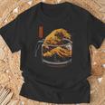 ザ・グレート・ウェーブ・オブ・コーヒー Tシャツ 高齢者への贈り物