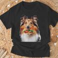 シェットランド・シープドッグ・バーガー Tシャツ 高齢者への贈り物