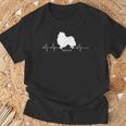 シェルティハートビートドッグデザイン シェルティギフト Tシャツ 高齢者への贈り物