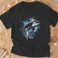 シャチ 動物 モチーフ アート シャチ Tシャツ 高齢者への贈り物