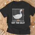 シリー・グースtシャツバカになりすぎた Tシャツ 高齢者への贈り物