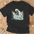 シロクマ 海洋哺乳類 アートワーク 海洋 シロクマモチーフ Tシャツ 高齢者への贈り物