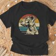 ジャーマンワイヤーヘアードハンター 犬の頭 あごひげ レトロ Tシャツ 高齢者への贈り物