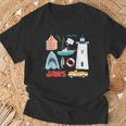 ジョーズシャークライトハウスオルカボートポリス Tシャツ 高齢者への贈り物