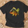 スズキ魚グラフィック デザイン海海洋動物 Tシャツ 高齢者への贈り物