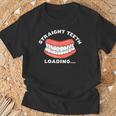 ストレート歯ローディング入れ歯フィニッシャー入れ歯 Tシャツ 高齢者への贈り物
