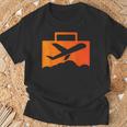 スーツケース航空の飛行機デザイン Tシャツ 高齢者への贈り物