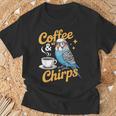 セキセイインコ コーヒー チャープス セキセイインコ Tシャツ 高齢者への贈り物