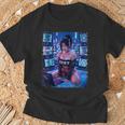 セクシーガールグラフィックtシャツ 1337 サイバーパンク ハッカーガール Tシャツ 高齢者への贈り物