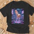 セクシーガールグラフィックtシャツ サイバーパンク ピンナップガールダンサー Tシャツ 高齢者への贈り物
