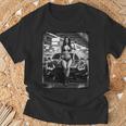 セクシーガールグラフィックtシャツ セクシーピンナップモデル&エキゾチックカーb&W 長袖tシャツ Tシャツ 高齢者への贈り物