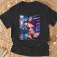 セクシーガールグラフィックtシャツ セクシーラティーナビキニモデル&スポーツカー Tシャツ 高齢者への贈り物