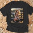 セクシーガールグラフィックtシャツ カウガールピンナップガール 4 Tシャツ 高齢者への贈り物