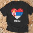 セルビア国旗シャツ Tシャツ 高齢者への贈り物