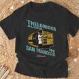 セロニアス・モンク・ジャズ・マーチ サンフランシスコのアローン 長袖tシャツ Tシャツ 高齢者への贈り物