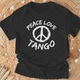 タンゴ ダンサー ダンス パートナー デザイン ピース ラブ タンゴ Tシャツ 高齢者への贈り物
