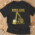 ダートライフ 建設掘削機 重機 オペレーター Tシャツ 高齢者への贈り物