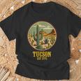 ツーソン アリゾナ ビンテージ ウエスタン レトロ サボテン Tシャツ 高齢者への贈り物