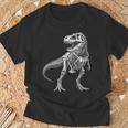 ティラノサウルス レックス スケルトン 化石 恐竜 解剖学 Tシャツ 高齢者への贈り物