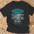 デイトナビーチ フロリダ アンティーク調オートバイデザイン Tシャツ 高齢者への贈り物