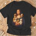 トイプードル モナリザ 面白いtシャツ 犬 かわいい メンズ 子供 おもしろ 服 グッズ ネタ わんこ イヌ Tシャツ 高齢者への贈り物
