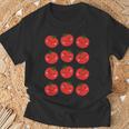 トマト柄 かわいい ハッピー トマト フルーツ ビーガン フルータリアン Tシャツ 高齢者への贈り物