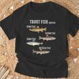 トラウト魚種釣り釣り服の種類 Tシャツ 高齢者への贈り物