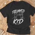 ドラマー ドラムセット ヴィンテージ ドラマー キッズ Tシャツ 高齢者への贈り物