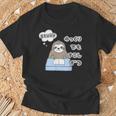 ナマケモノ さん『ゆっくり でも 少しずつ』【どうぶつフレンズ】動物園 イラスト Tシャツ 高齢者への贈り物