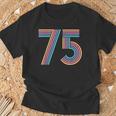 ナンバー 75 七五周年 男性 女性 75歳の誕生日 Tシャツ 高齢者への贈り物