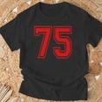 ナンバー75 Redports Teamtyle 長袖tシャツ Tシャツ 高齢者への贈り物