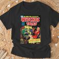 ハロウィン ホラー ヴィンテージ 魔女 コミックブック レトロ 怖い 面白い Tシャツ 高齢者への贈り物