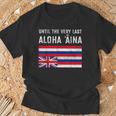 ハワイ国旗 最後までアロハアイナ、マウナケア Tシャツ 高齢者への贈り物
