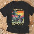バイク おもしろtシャツ 面白い おもしろ バイク メンズ オートバイ ツーリング 原付 オリジナル 服 Tシャツ 高齢者への贈り物