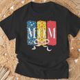 バスケットボールママコケットボウバスケットボールボール柄母の日 Tシャツ 高齢者への贈り物