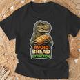 パンと絶滅を避ける恐竜ケトユーモア。 長袖tシャツ Tシャツ 高齢者への贈り物