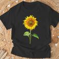 ヒマワリ 夏 花 庭 自然 Tシャツ 高齢者への贈り物