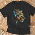 ヒョウ音楽 – 動物愛好家アートヘッドフォン アニマルレオパード Tシャツ 高齢者への贈り物