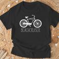 ビーチクルーザービーチサーファーウェーブライダー レトロ Tシャツ 高齢者への贈り物