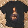 ビール 酒 面白いtシャツ モナリザ 飲み おもしろ 飲み会 のんべえ メンズ ネタ 服 美術 パーティー Tシャツ 高齢者への贈り物