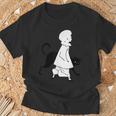 ピエロと猫、オーブリー・ビアズリー作のセント・ポールズ1893年 Tシャツ 高齢者への贈り物