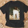 フランス人画家ピエール・ボナールによる猫の絵 Tシャツ 高齢者への贈り物