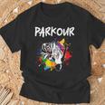 フリーランニング、ストリートワークアウト、フリースタイル、アクロバット、パルクール Tシャツ 高齢者への贈り物