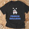 フレンチブルドッグ さん 犬【どうぶつフレンズ】グッズ ゆるくて かわいい イラスト 長袖tシャツ Tシャツ 高齢者への贈り物