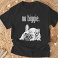 フレンチブルドッグ ビギーなし かわいいフレンチブルドッグ「大物じゃない」 Tシャツ 高齢者への贈り物