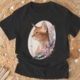 フローラル アビシニアンキャット 日本桜猫 犬種 Tシャツ 高齢者への贈り物